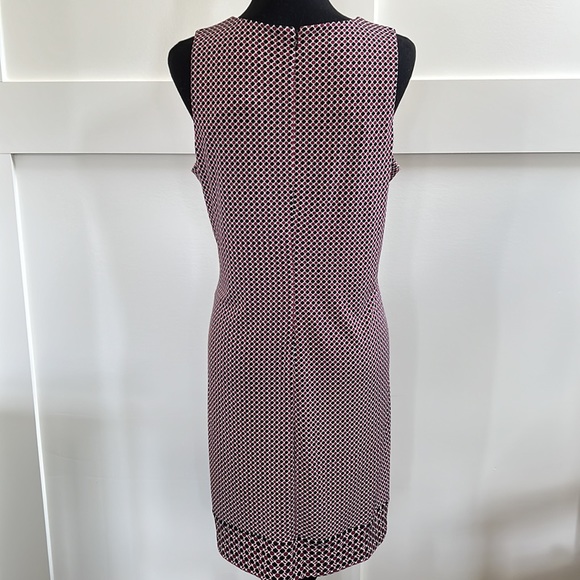 Michael Kors Tile Dot Sleeveless Border Dress Bone/Garnet - Picture 8 of 9
